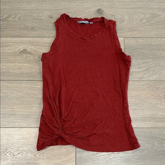 ATHLETA‎ Russet Rose Twist Knot Zephyr Linen Sleeveless Active Tank Top Size XS - Picture 1 of 9